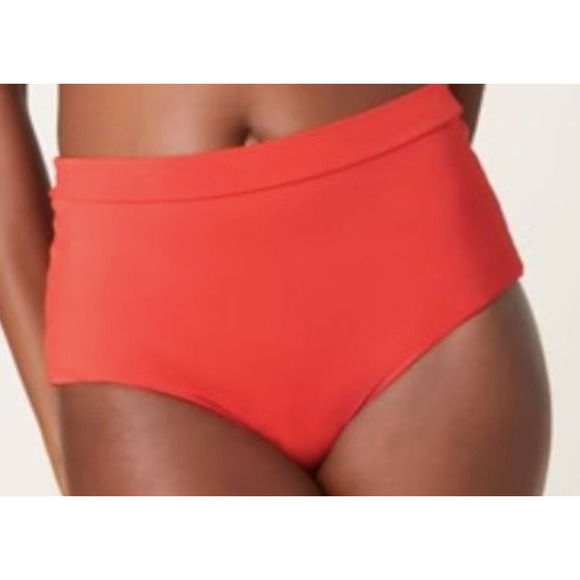 NWT Andie Women's The Wide Band High Waisted Bikini Bottom Chili Pepper Size XS - Picture 1 of 11